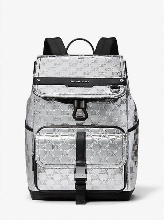 Hudson Logo Embossed Metallic Backpack