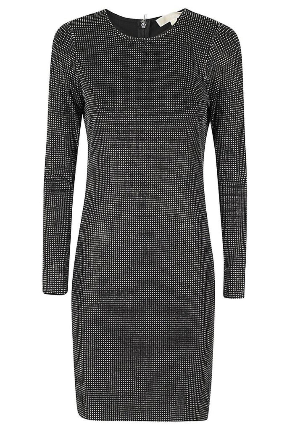 Michael Michael Kors Embellished Long-Sleeved Dress