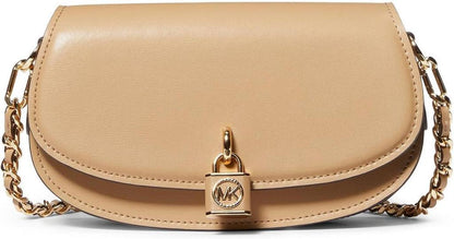 Michael Kors Mila Small East/West Chain Sling Messenger Camel One Size