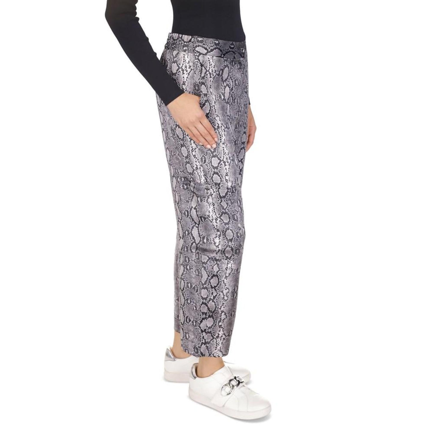 Women's Adder Printed Cropped Cargo Pants, Regular & Petite