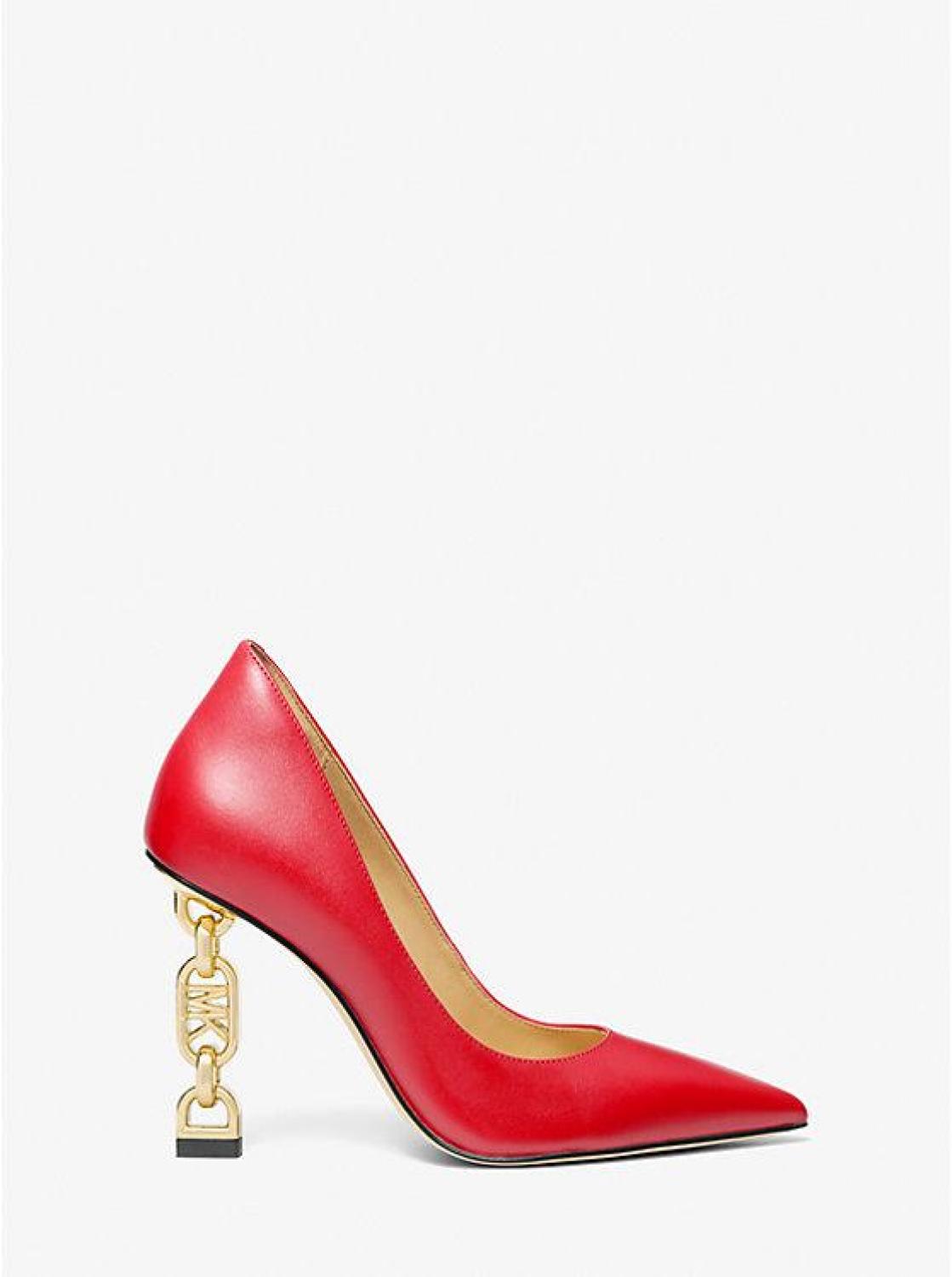 Tenley Empire Logo Embellished Leather Pump