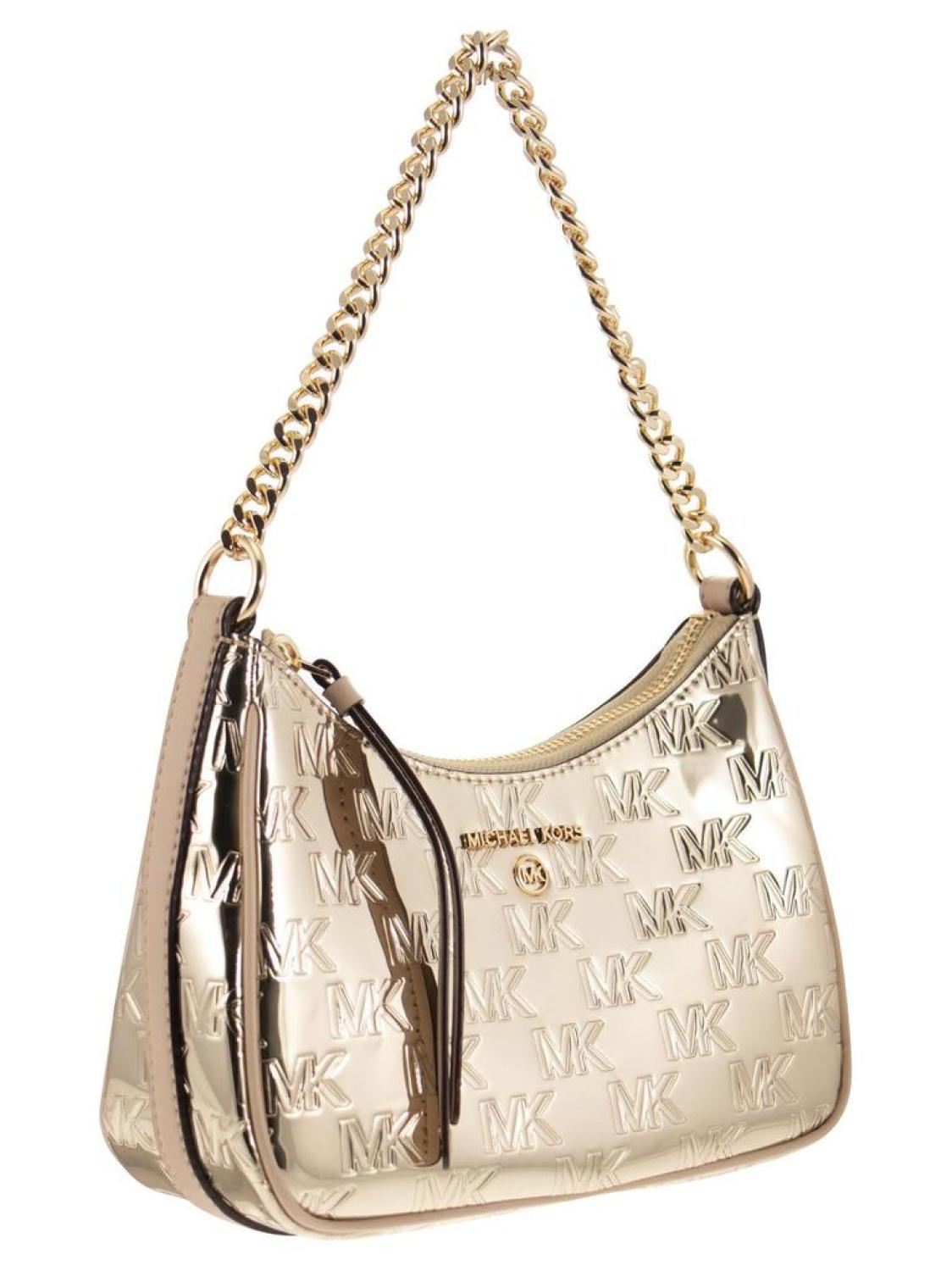 Michael Kors Logo Printed Zipped Small Shoulder Bag