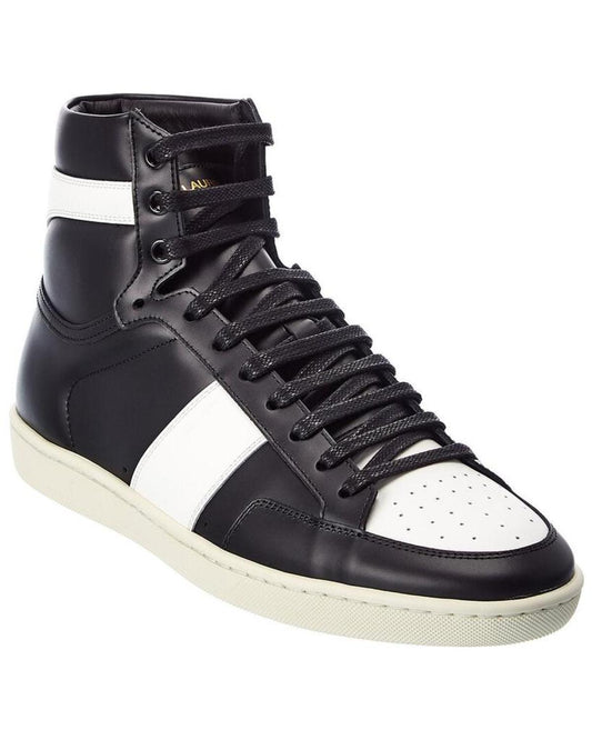 Saint Laurent SL 10H Leather High-Top Sneaker