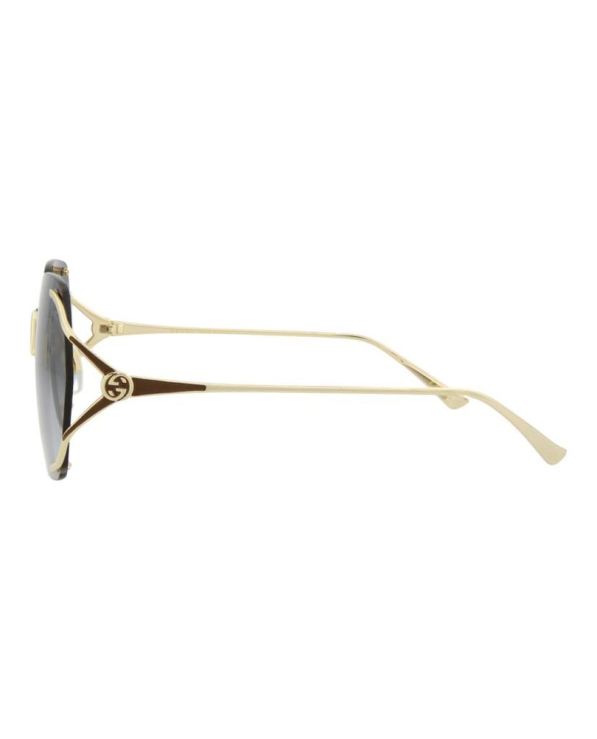 Square-Metal Frame Sunglasses