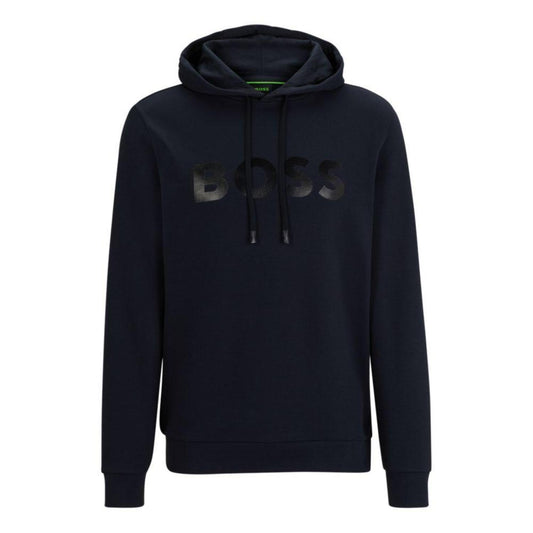 Cotton-piqu relaxed-fit hoodie with logo artwork