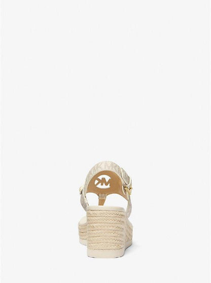 Aubrey Cutout Signature Logo Wedge Sandal