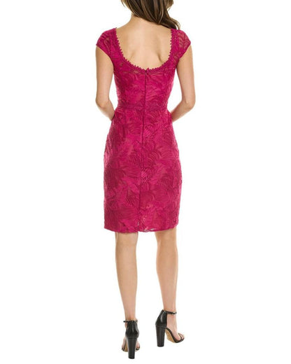 Marchesa Notte Embroidered Sheath Dress