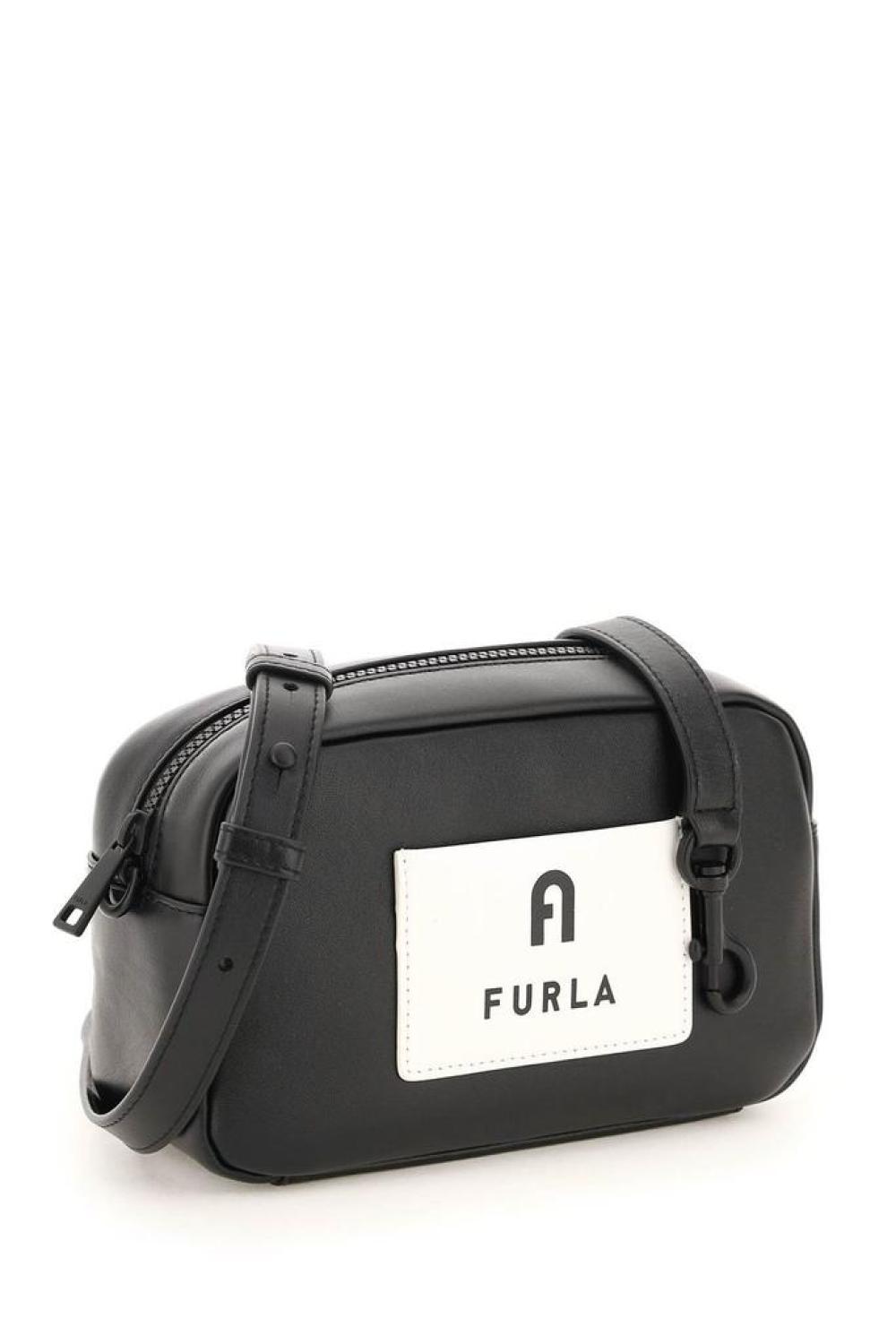 Furla Iris Zipped Logo Patch Mini Crossbody Bag