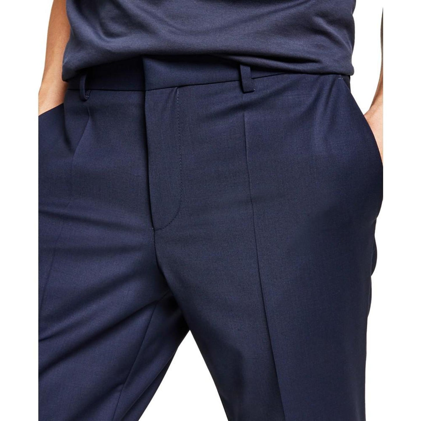 Men's Slim-Fit Superflex Stretch Solid Suit Pants