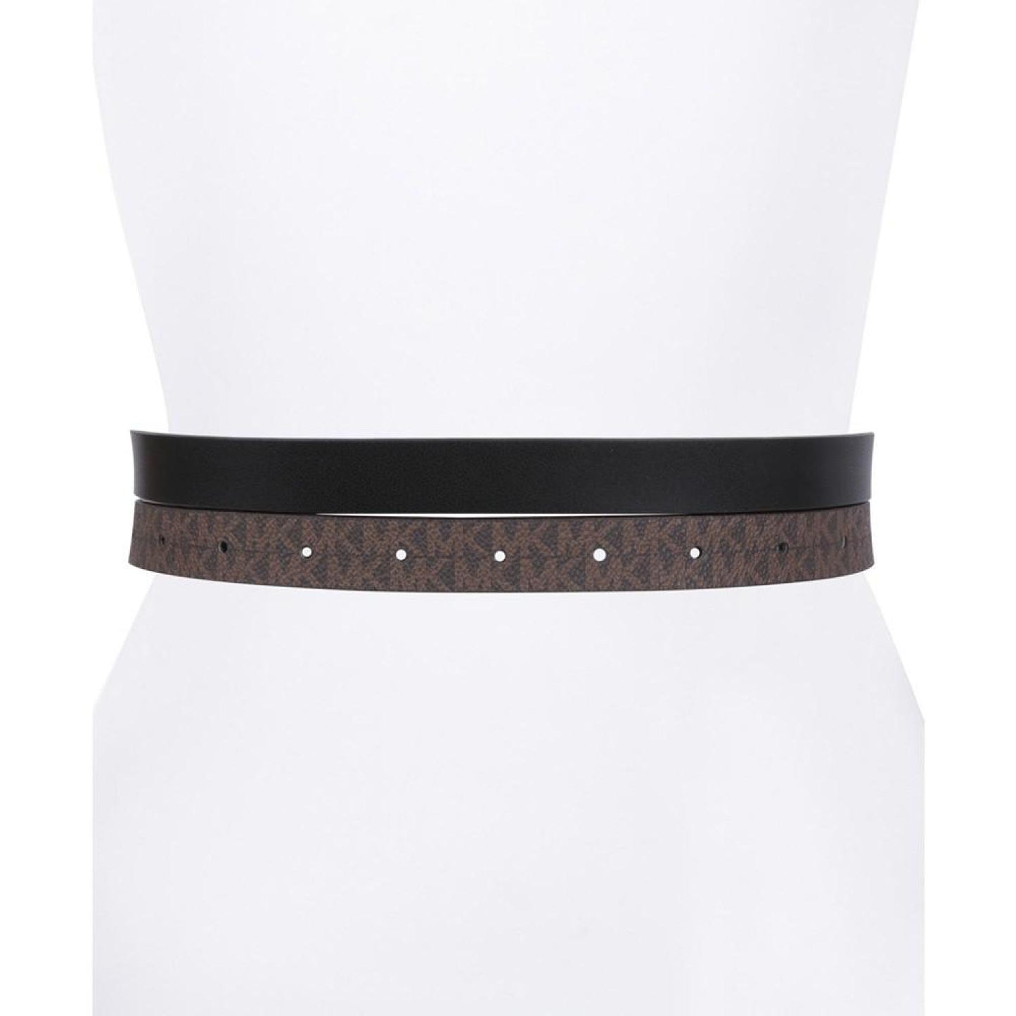 2-Pk. Smooth Leather & Logo-Print Belts