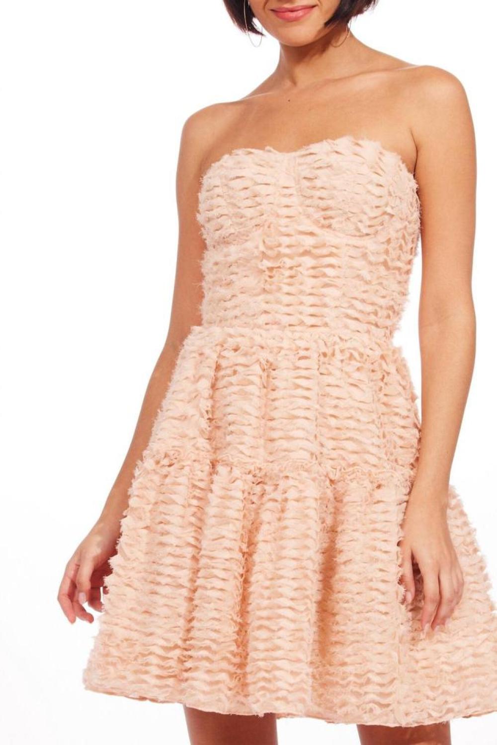 Cossette Dress In Peach Souffle