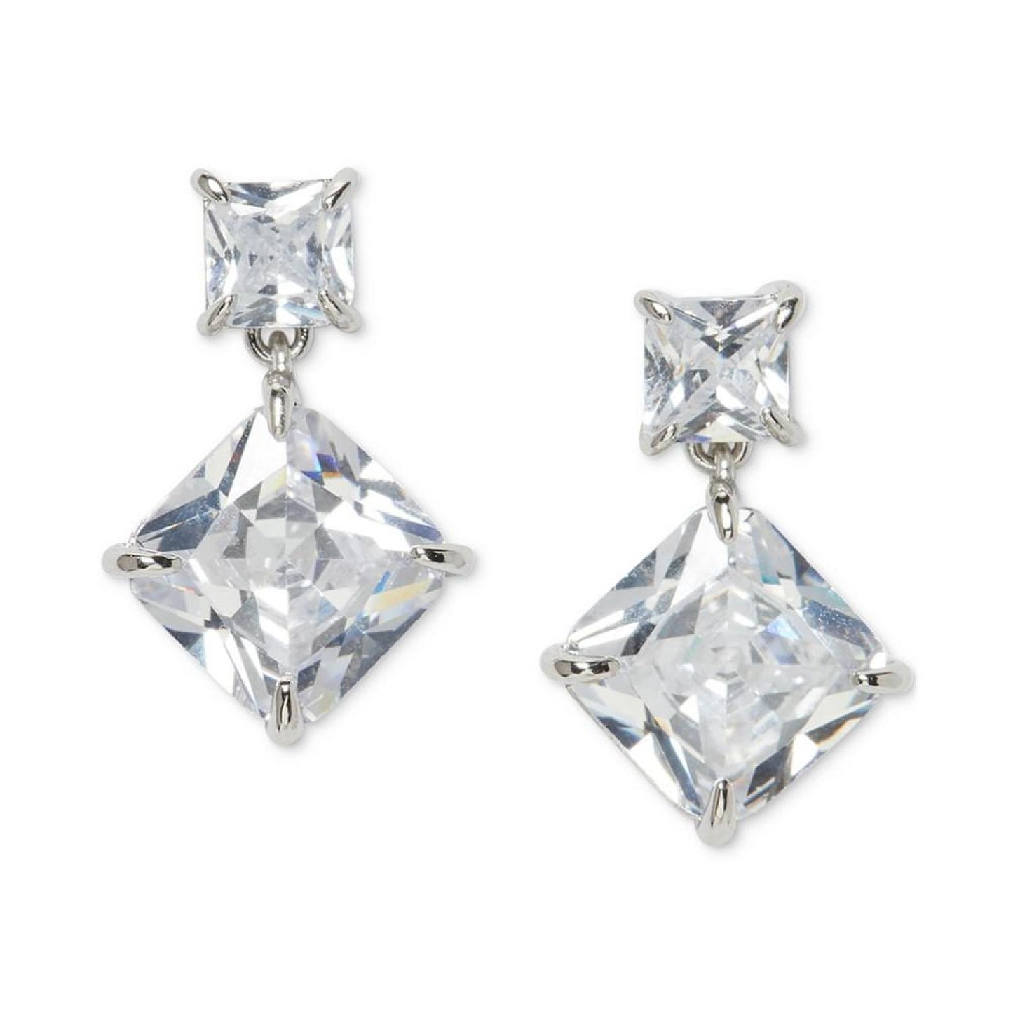 Double Crystal Drop Earrings