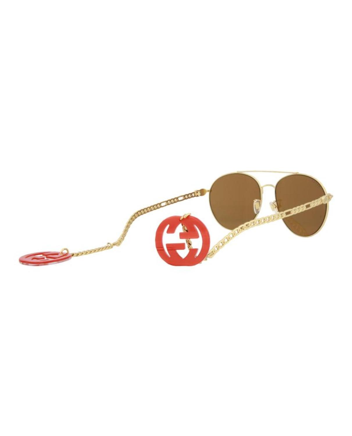 Round/Oval-Frame Metal Sunglasses