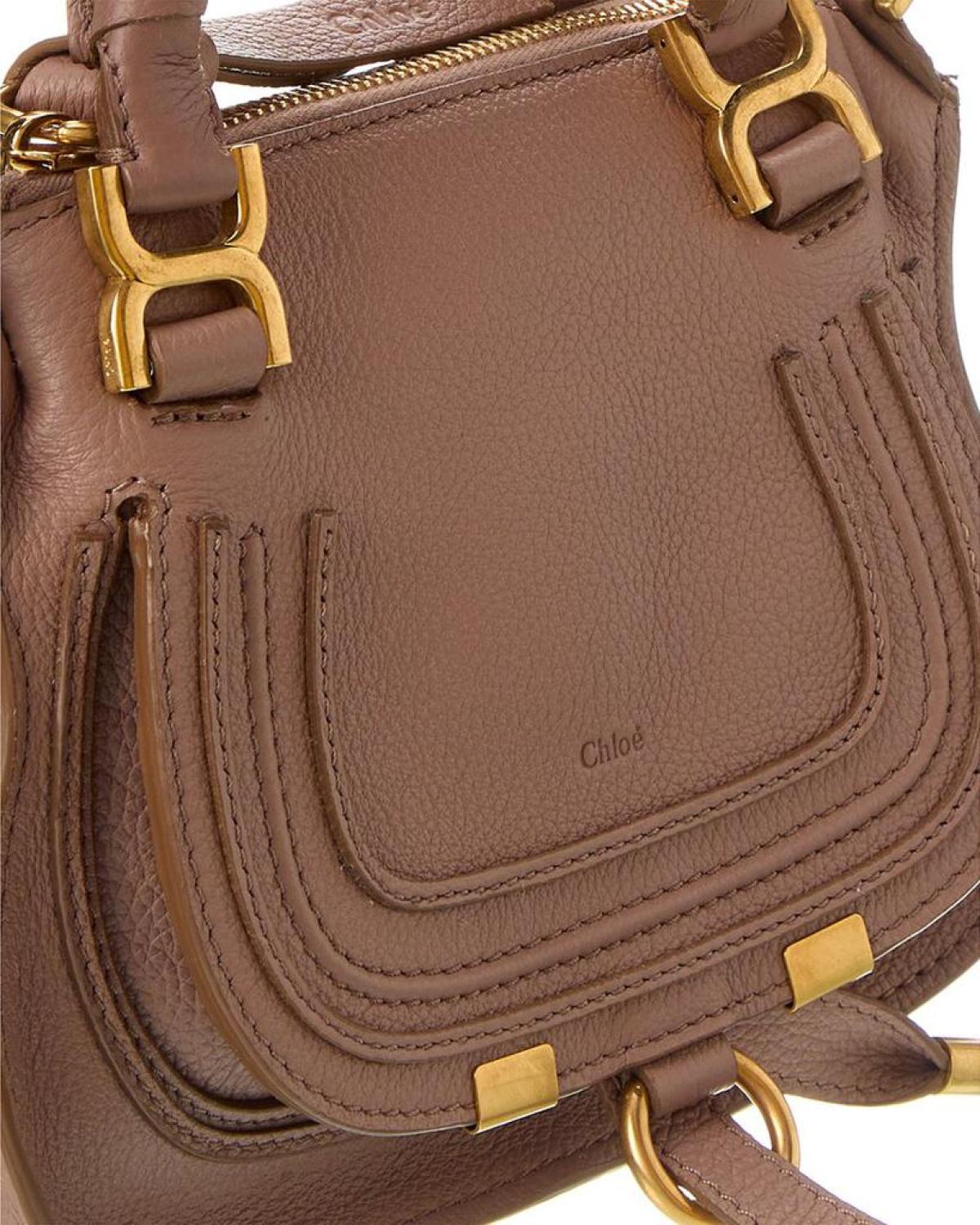 Chloé Marcie Mini Double Carry Leather Shoulder Bag