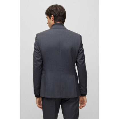 Slim-fit suit in houndstooth virgin wool