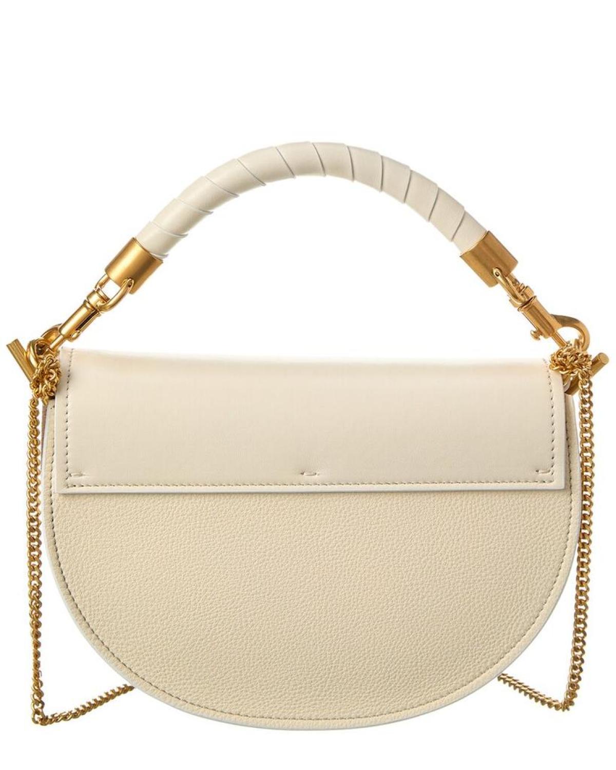 Chloé Marcie Chain Flap Leather & Suede Shoulder Bag