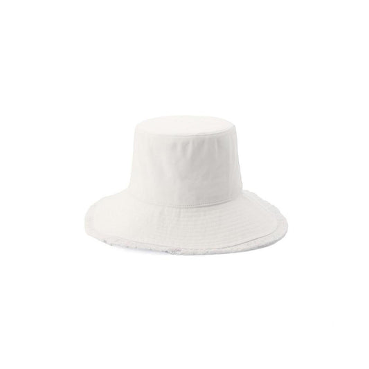 Women's Long Brim Bucket Hat with Fringe