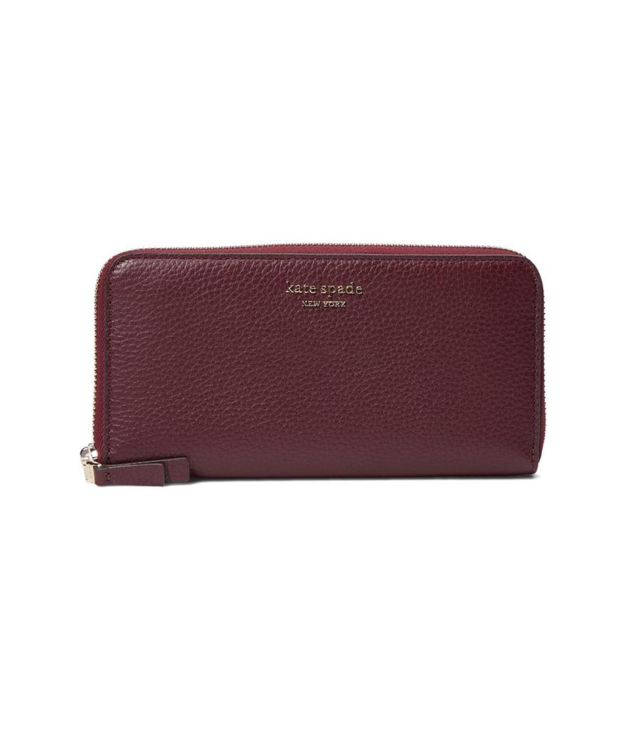 Veronica Pebbled Leather Zip Around Continental Wallet