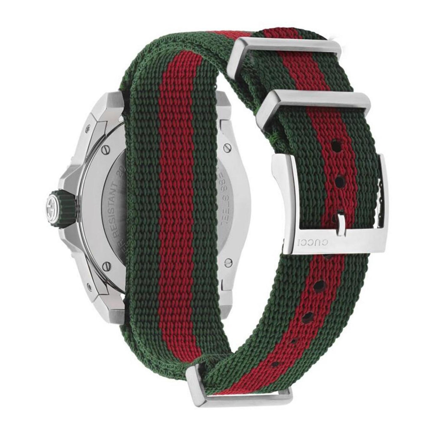 Dive Green & Red Fabric Strap Watch 40mm