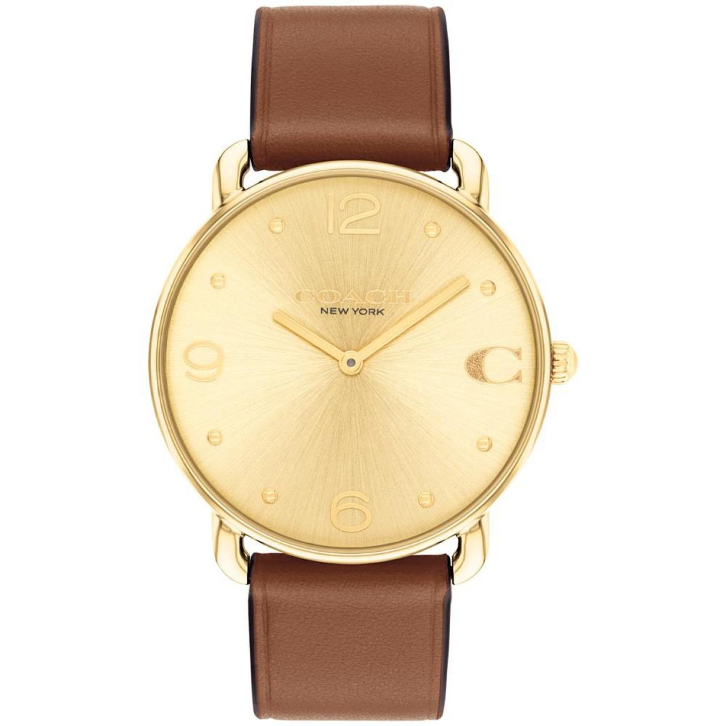 Unisex Elliot Saddle Leather Strap Watch, 36mm