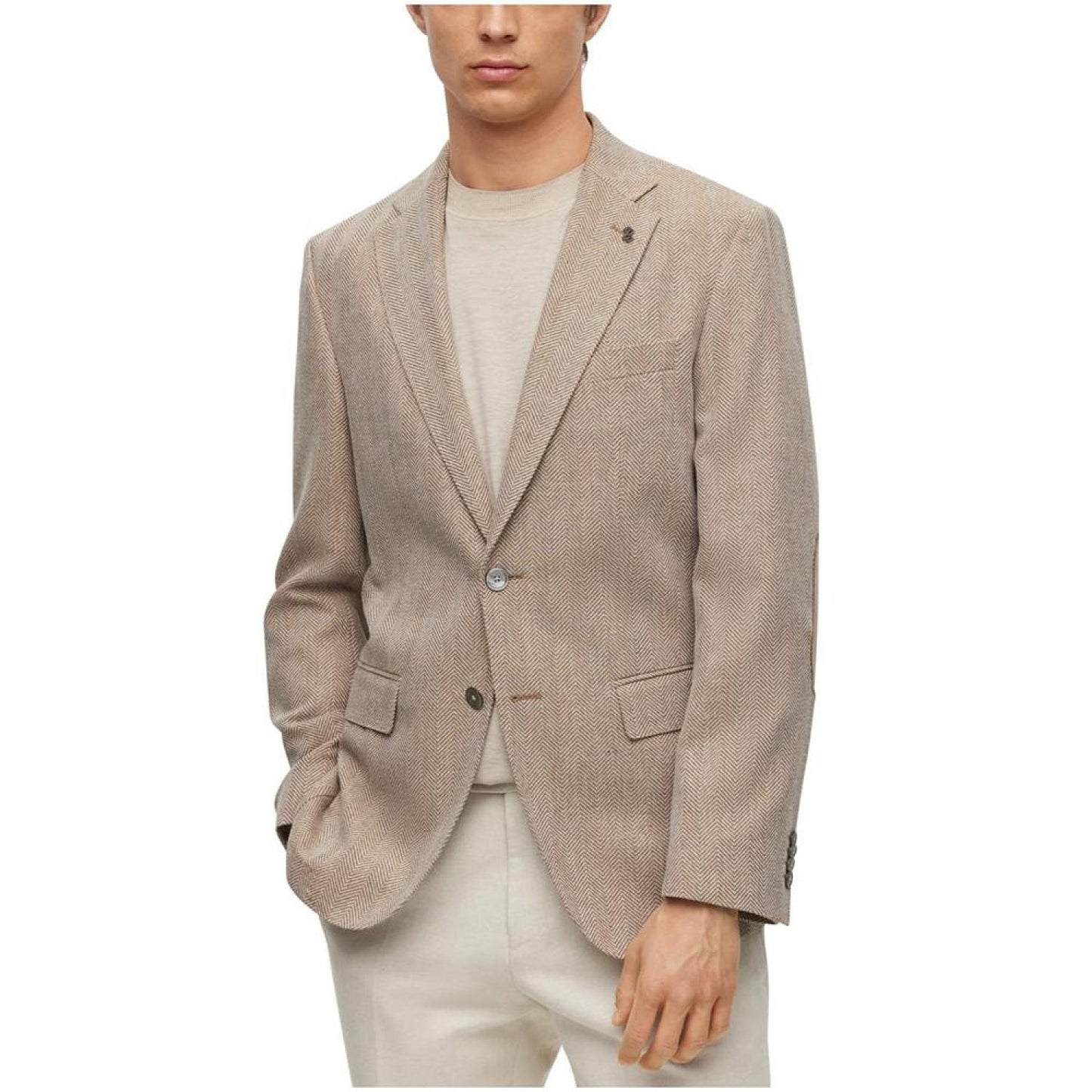 Men's Herringbone Slim-Fit Jacket