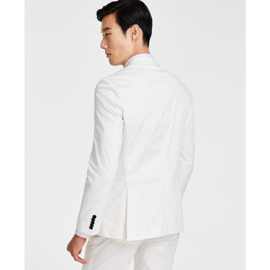 Hugo Boss Men's Modern Fit White Superflex Suit Jacket