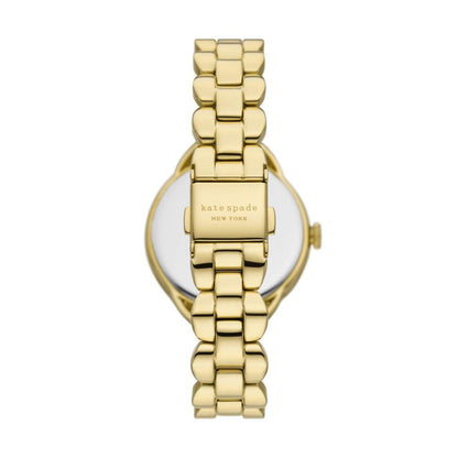 kate spade new york women's morningside three-hand, gold-tone stainless steel watch