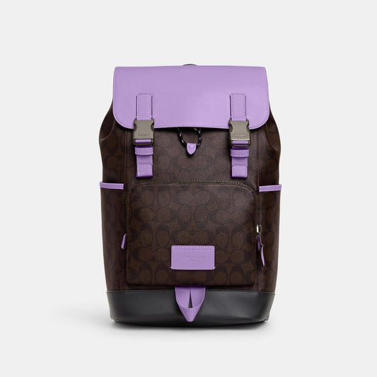 Coach Outlet Track Backpack In Colorblock Signature Canvas