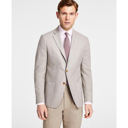 Men's Classic Fit Herringbone Sport Coat