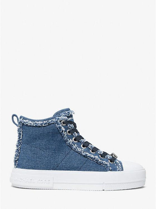 Evy Frayed Denim High-Top Sneaker