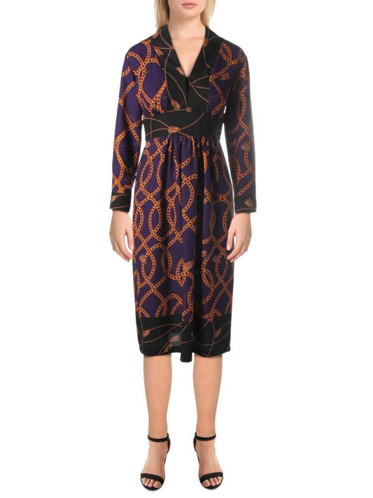 Womens Mid-Calf Printed Maxi Dress