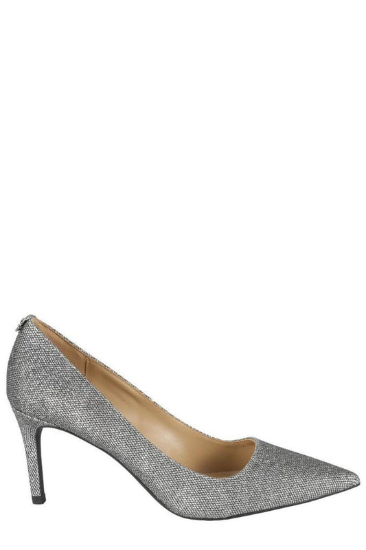 Michael Michael Kors Logo Plaque Metallic Pumps