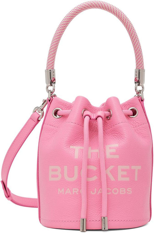 Pink 'The Leather Bucket' Bag