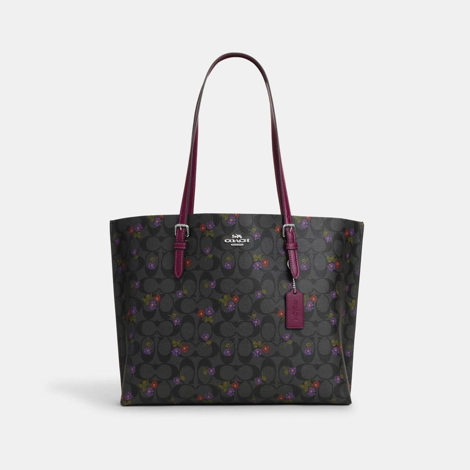 Coach floral reversible discount tote