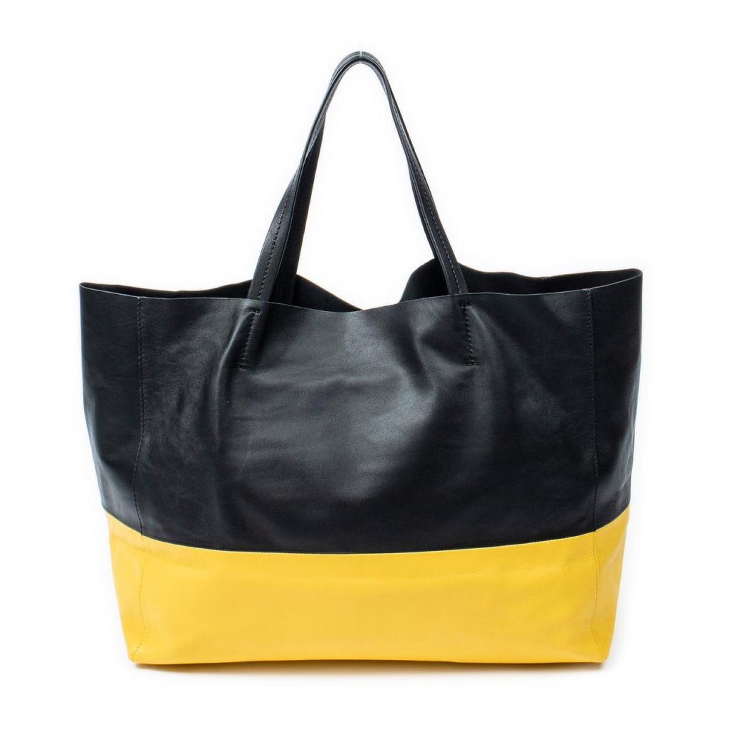 Bicolor Horizontal Cabas Tote