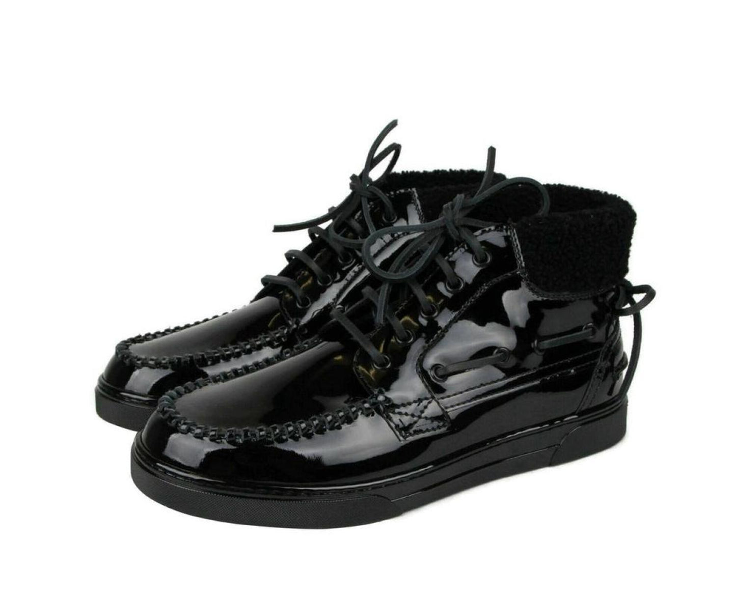 Saint Laurent Men's Patent Leather Hi Top Sneakers