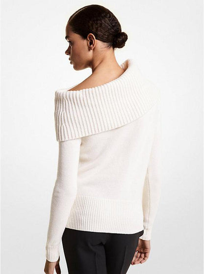 Cashmere Off-The-Shoulder Sweater