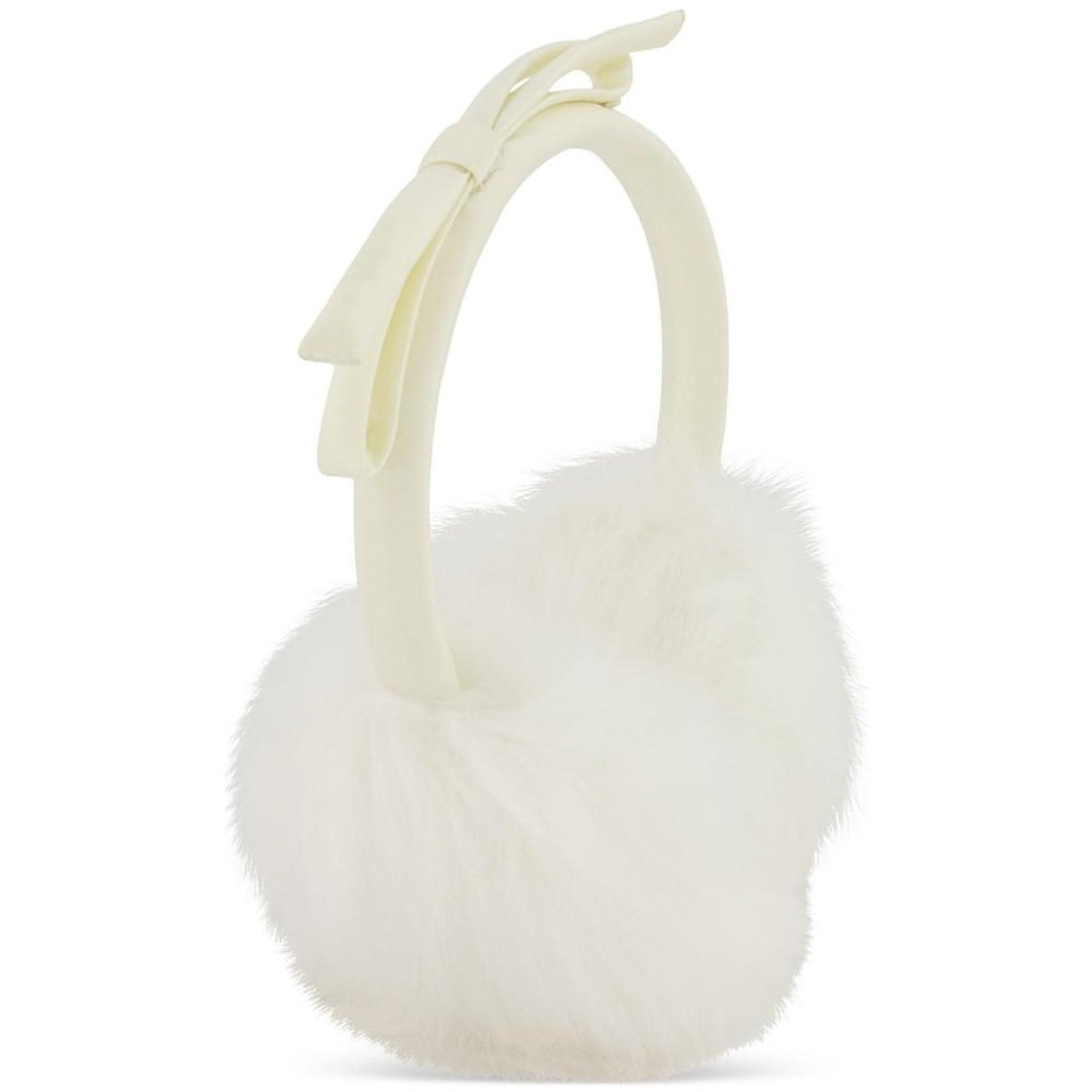 Women's Faux Fur Bow-Trim Earmuffs