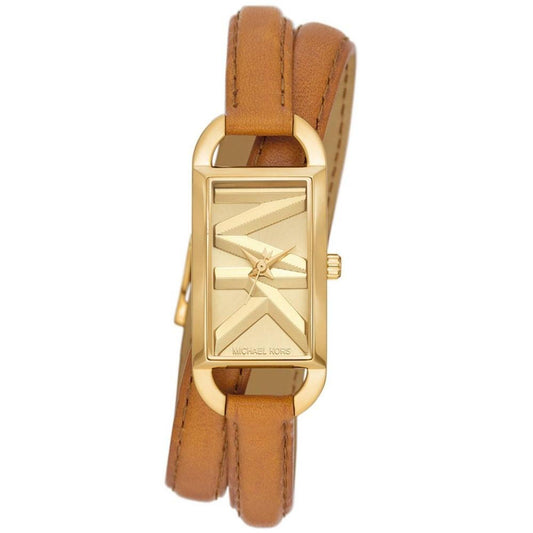 Women's Empire Quartz Three-Hand Luggage Double Wrap Leather Watch 20X30mm