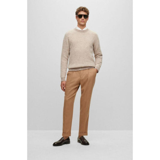 Two-tone sweater in alpaca-blend jacquard