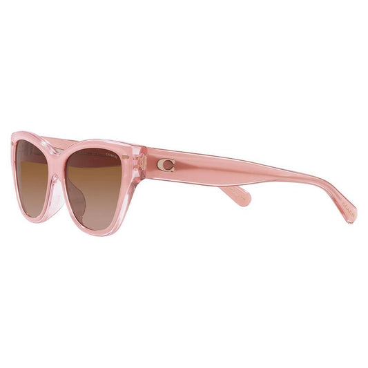 Coach Women's 56mm Milky Pink/Transparent Pink Sunglasses