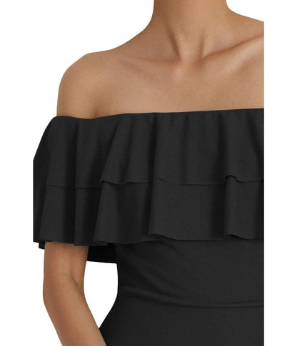 Jersey Off-the-Shoulder Cocktail Dress