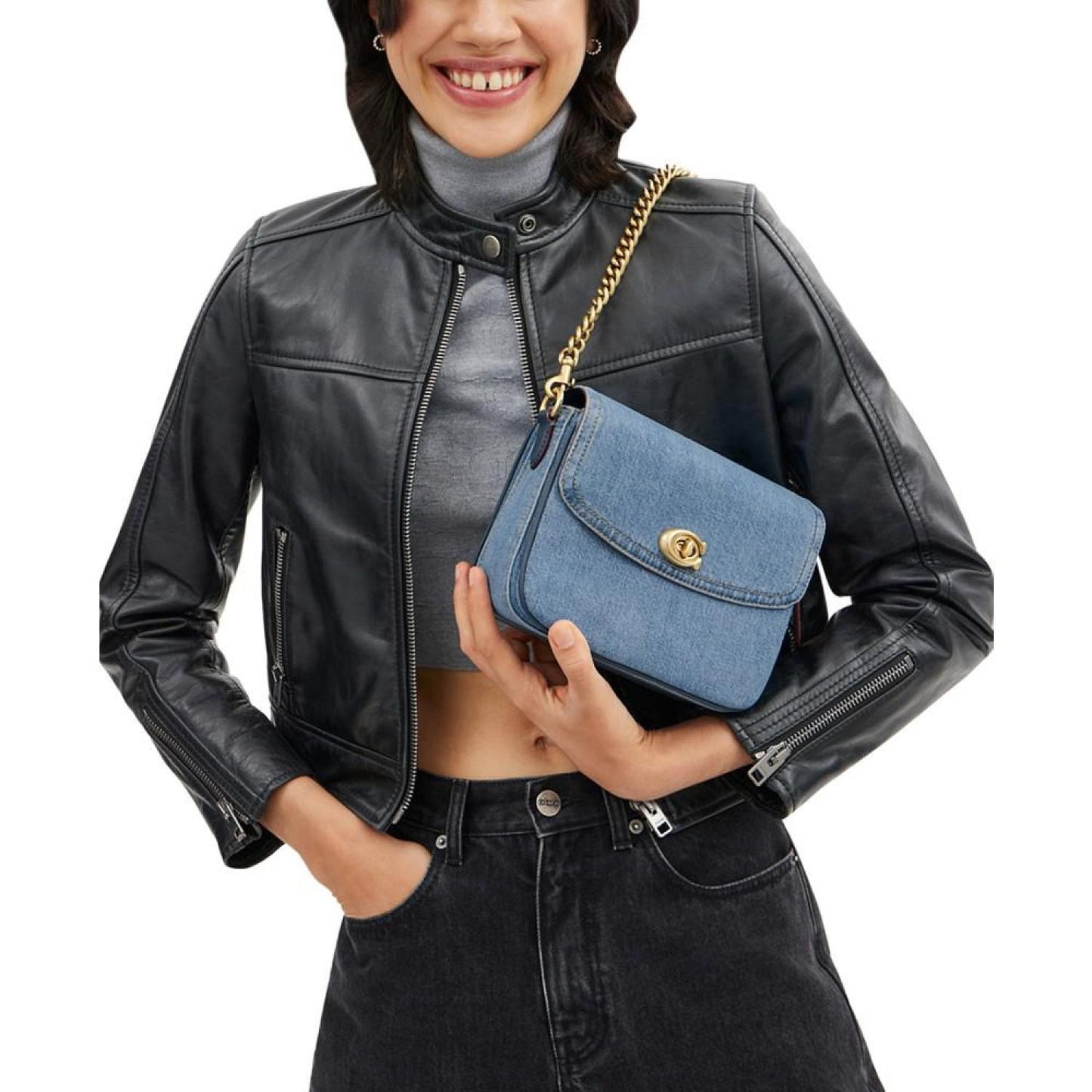 Cassie 19 Denim Mini Crossbody