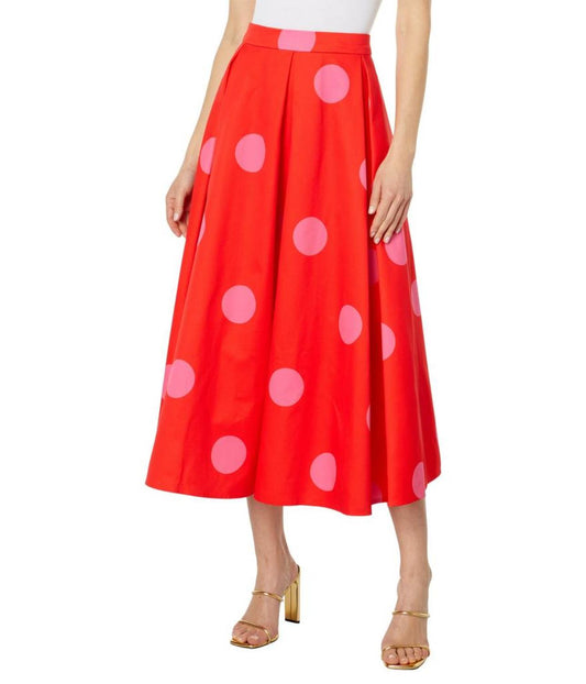 Giant Dot Faille Skirt