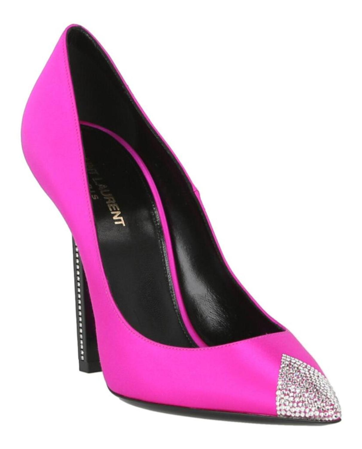 Tower Embellished Satin Pump