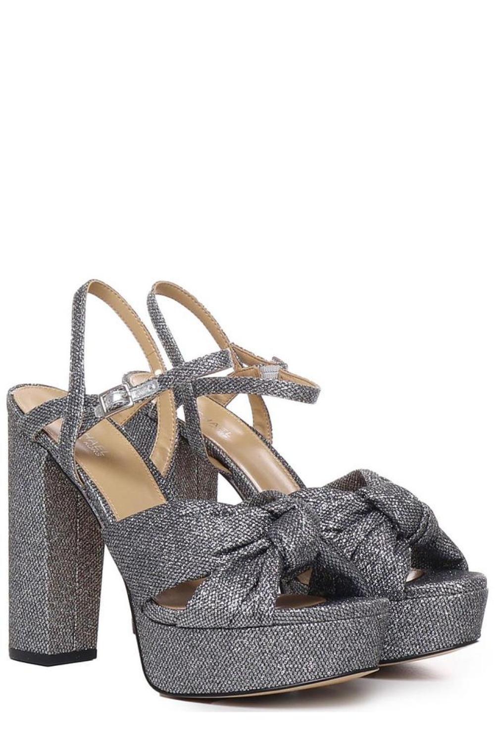 Michael Michael Kors Jordyn Embellished Glitter Chain Mesh Platform Sa