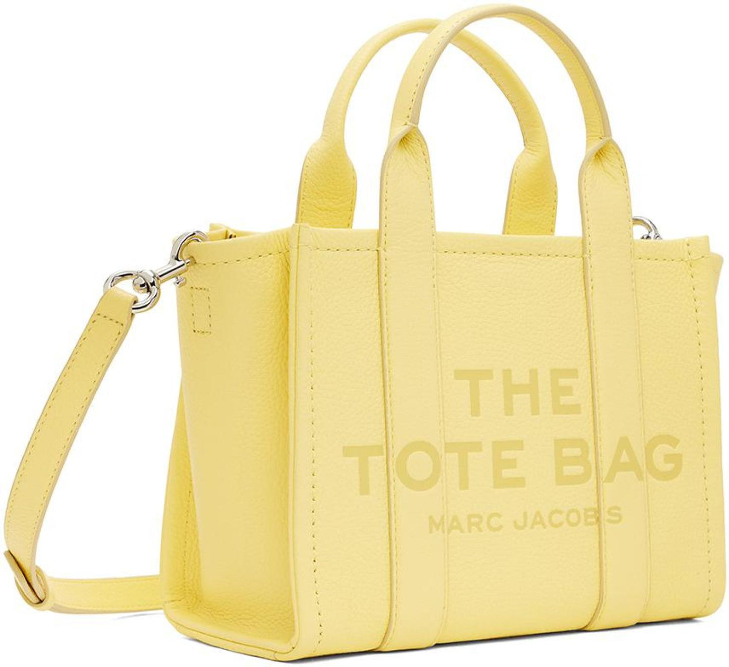 Yellow 'The Leather Small Tote Bag' Tote