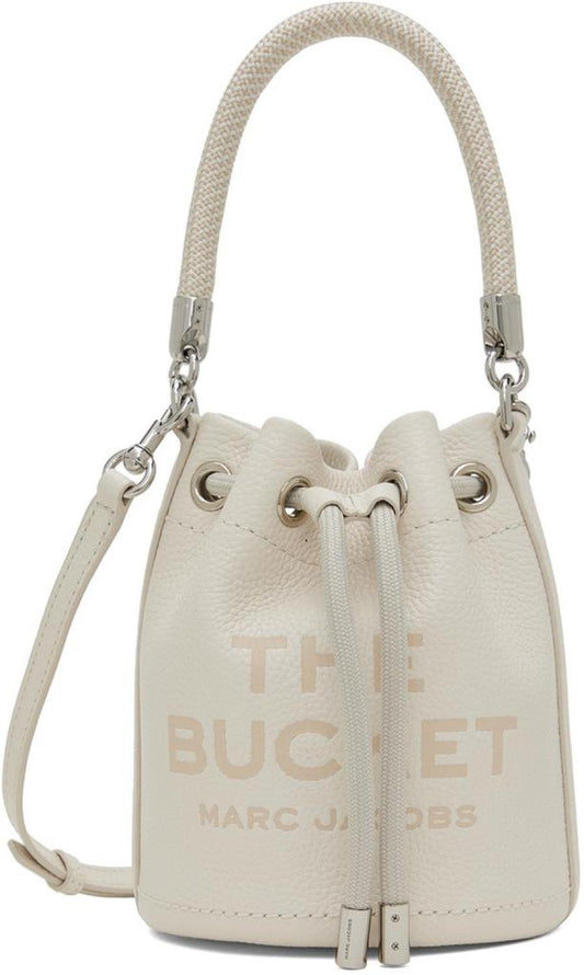 White 'The Leather Mini Bucket' Bag