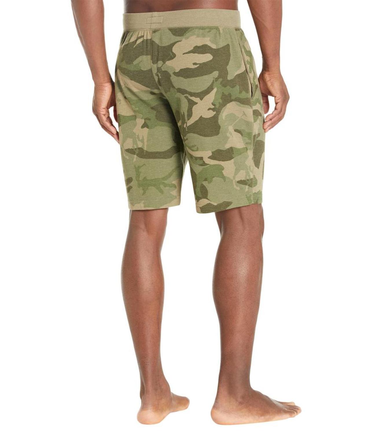 Hanging Enzyme Wash Waffle Sleep Shorts