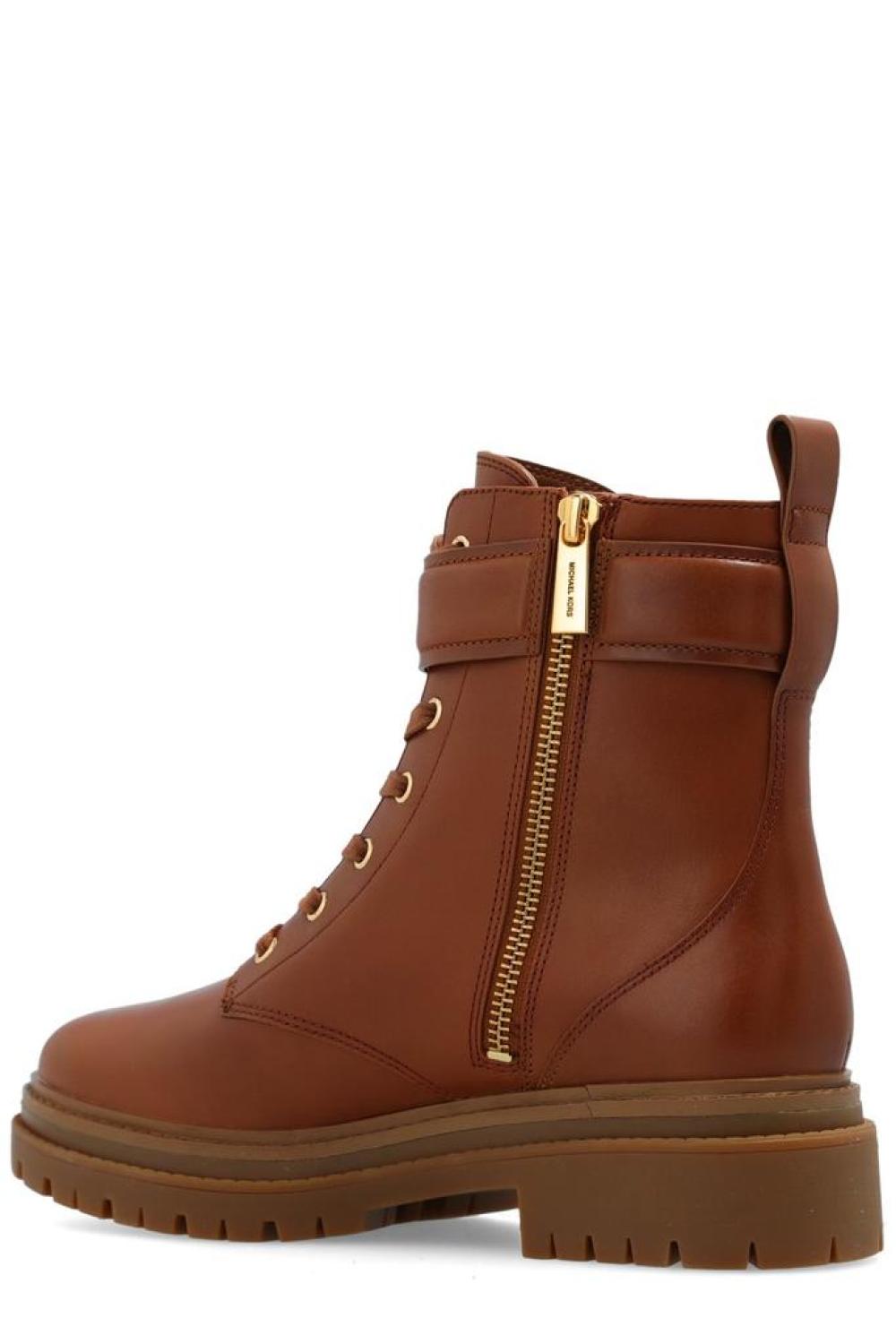 Michael Michael Kors Parker Logo Plaque Ankle Boots